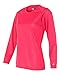 Custom Badger Womens B-Core Long Sleeve Performance Tees HOT CORAL WXL