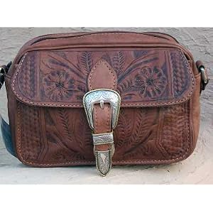 Click here to buy Western Cowgirl Tooled Leather Organizer Purse by 2-2-FaBu.