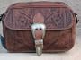 Western Cowgirl Tooled Leather Organizer Purse (Natural)