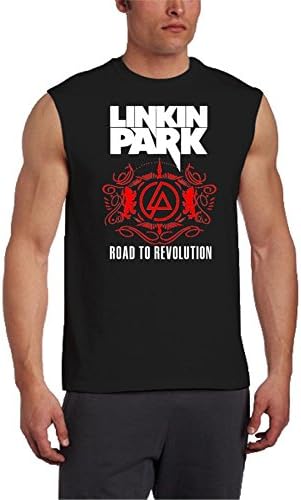 VicD Linkin Park Mens Muscle T-Shirt Cotton Tshirt A0232 Black Patterned shirts L