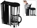 LUXUS KAFFEEMASCHINE 1000 WATT IM EDLEN MEPHISTO EDELSTAHL - GLAS - DESIGN NEU + OVP