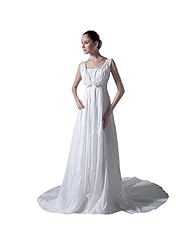 Empire   Waistline Lace  Dress with a Brush/Sweep Train 