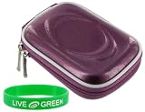 Hard Shell Carrying Case (Candy Lilac) for Fujifilm FinePix AV150 Digital Camera Silver