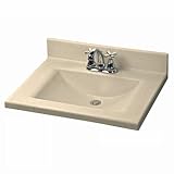 American Standard CMW2522.656 Silkstone 25-Inch Cultured Marble Vanity Top with Rectangular Bowl, Sand Granite