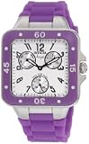 En acier inoxydable multifonctions Angel Collection pourpre bande de caoutchouc montre Invicta f&eacute;minin 1288