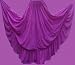 Purple Bellydance Womens 4TU* Flared 4 Tier Chiffon Skirt Skirt