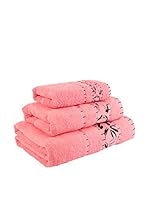 Flor De Algodón Juego De Toallas Asia2 (Salmón)