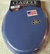 GINSEY CLASSIQUE ELONGATED CUSHION SOFT PADDED TOILET SEAT - SMOKE BLUE