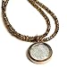 Roman Glass and Gold Necklace on Andalusite Chain