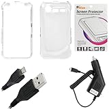 GTMax Transparent Clear Snap On Crystal Protector Cover Case + Clear LCD Sc ....