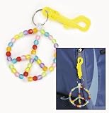 Dozen Peace Sign Bag Tag Craft Kits