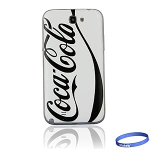 Matek (TM) Luxury Coca Cola White Nostalgia Pattern Battery Cover Back NFC Housing for Samsung Galaxy Note 2 N7100 + Free Gift