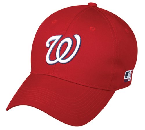 MLB Jr. Toddler Washington NATIONALS Home Red Hat Cap Adjustable Velcro TWILL New