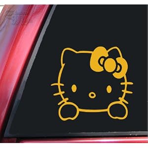 Hello Kitty Vinyl Decal Sticker - Mustard