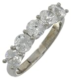 Silver Cz Set Half Eternity Ring
