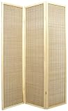 Good Best Deal Discount Bargain Price - 6ft. Serenity Japanese Shoji Floor Screen Room Divider - 3 Panel Natural