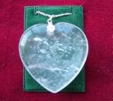 Review   / Clear Quartz Heart Pendant;4cms across; on silver chain - from Spiritual Gifts. Usually dispatched within 2 working days.