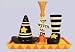 Halloween Witch Hat & Boot Salt & Pepper Shakers with Decorative Tray