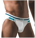 2(x)ist Men's Track Sport Brief, White, Large