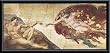 Art Poster Metal Framed Print - Creation of Man - Artist: Michelangelo Buonarroti- Poster Size: 8 X 19