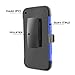 G4 Case, LG G4 Case, Cellularvilla Dual Layer [New Generation] [Heavy Duty] Armor Rugged Holster Case with Kickstand [Rotating] Locking Belt Swivel Clip Protective Cover for LG G4 (Blue Black)
