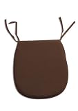 4 Pack Plain Seat Pads in Luxury Velour Chenille Basket Weave in Chocolate Brown