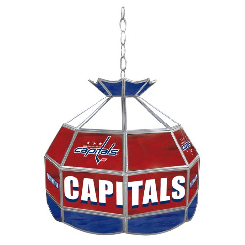 Trademark NHL Washington Capitals stained glass Tiffany lamp - 16-inch