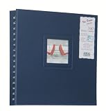Kleer-Vu Photo / Memo Album, Spiral Saype Collection, Navy, Holds 160 4 x 6 Photos, 2 Per Page.
