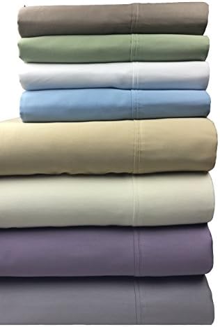 Hotel Talum 300 Thread Count 100% Cotton 4 piece Bed Sheet Set, King Size. All around Elastic Fitted Sheet, Flat Sheet and 2 Pillow Cases (Ivory)