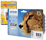 Epson Multipack T0715 - Cartouche d'impression - 1 x noir, jaune, cyan, magenta + Premium Glossy Photo Papier - 4x6 - 20 feuilles