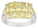 3.55CTW CITRINE STERLING SILVER 3 ROW RING