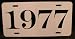 1977 YEAR LICENSE PLATE