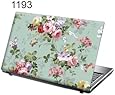 TaylorHe 15.6 inch 15 inch Laptop Skin Vinyl Decal with Colorful Patterns and Leather Effect Laminate MADE IN BRITAIN Vintage Floral Patterns for Her