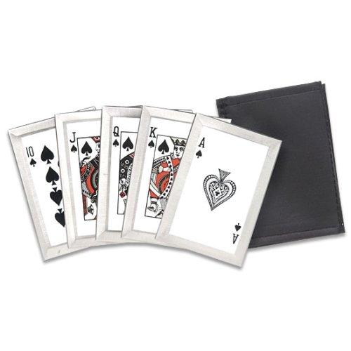 Royal Flush of Hearts Throwing Card Throwers Knives Metal Playing Cards
