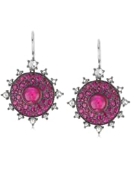 Nam Cho "Bulls Eye" Lipstick Ruby Red and Diamond Earrings in 18k