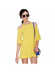 Summer Off the Shoulder Elbow Length Sleeves Mini Dress 
