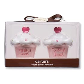 Carter's Resin Tooth and Curl Keepsakes, CupcakeCarter's Resin Tooth and Curl Keepsakes