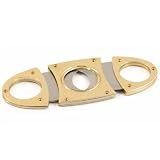 Gold Stainless Steel 2 Blade Cigar Cutter Double