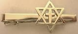 Messianic Star of David Jews for Jesus Christians for Isreal Cross Tie Bar Clip
