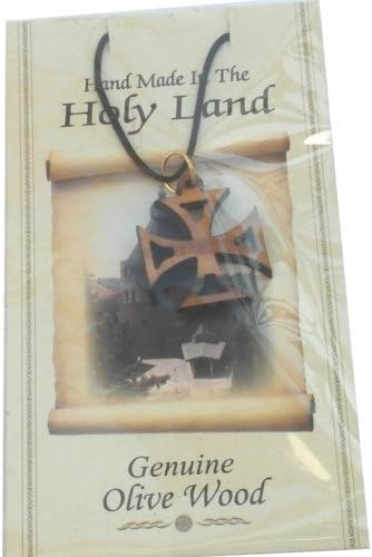 Pattée Cross - olive wood necklace, necklace is 60cm long - 23.5 inches )