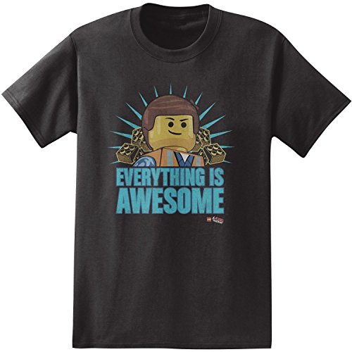 Lego Movie Everything Is Awesome Close Up Shirt Black