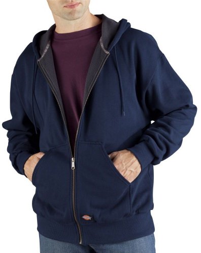 Dickies Mens Thermal Lined Fleece Jacket, Dark Navy, 3X-Large