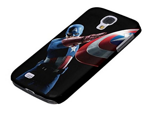 Samsung Galaxy S4 Case Captain America design,Durable Hard Back Cover,[Wear Resistant] [Impact Resistant] [Drop Protection] Cases Shells, PolyCarbonate (PC) Back Case Black [Wear Resistant] Plastic protective shell