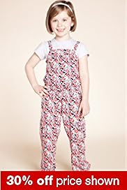 2 Piece Pure Cotton Ditsy Floral Playsuit & T-Shirt Outfit