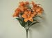 ORANGE Large Tiger Lily 9 Silk Flowers Bush Bouquet Artificial
