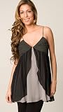 Catherine Malandrino Noir Chiffon Cami Top