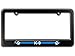 GRAPHICS & MORE Thin Blue Line K-9 Unit Paw Prints - Police License Plate Tag Frame - Color Gloss Black