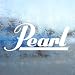 PEARL DRUMS White Decal Car Laptop Window Vinyl White Sticker