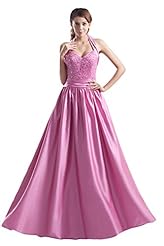 Taffeta Halter Bridesmaid Dress/Prom Dress 