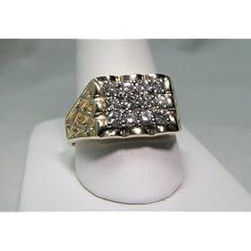 Estate 14K Solid Gold Men's 1 CTTW Diamond Ring